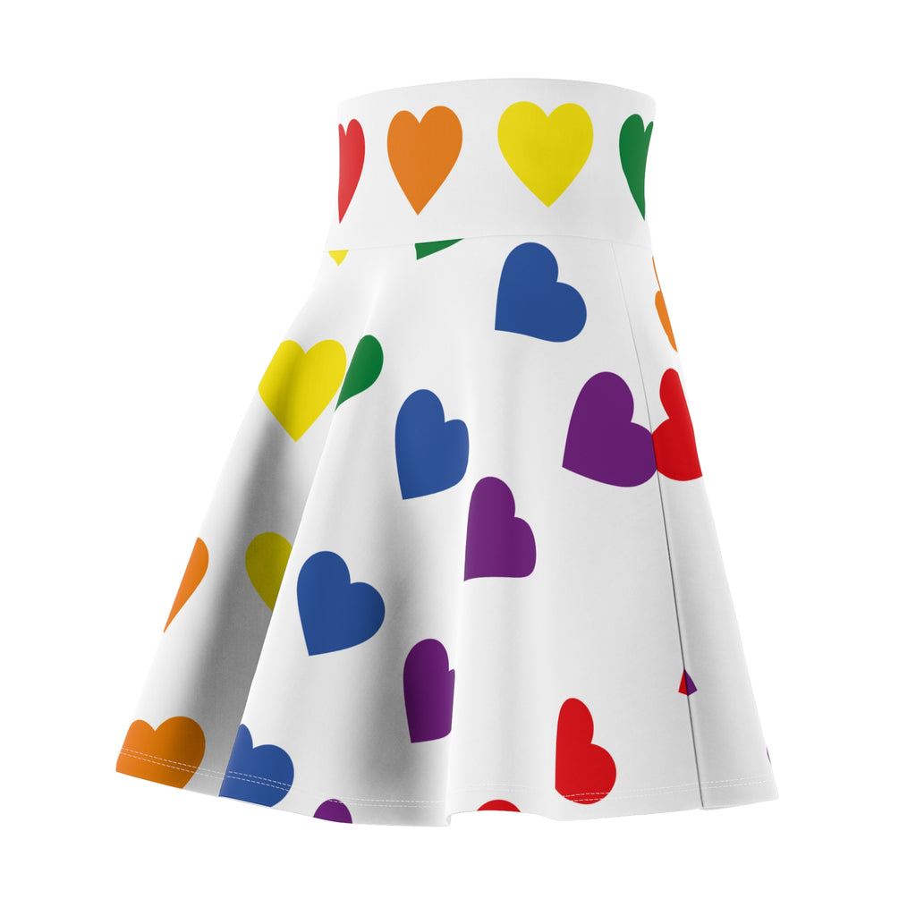 Rainbow Heart Skater Skirt