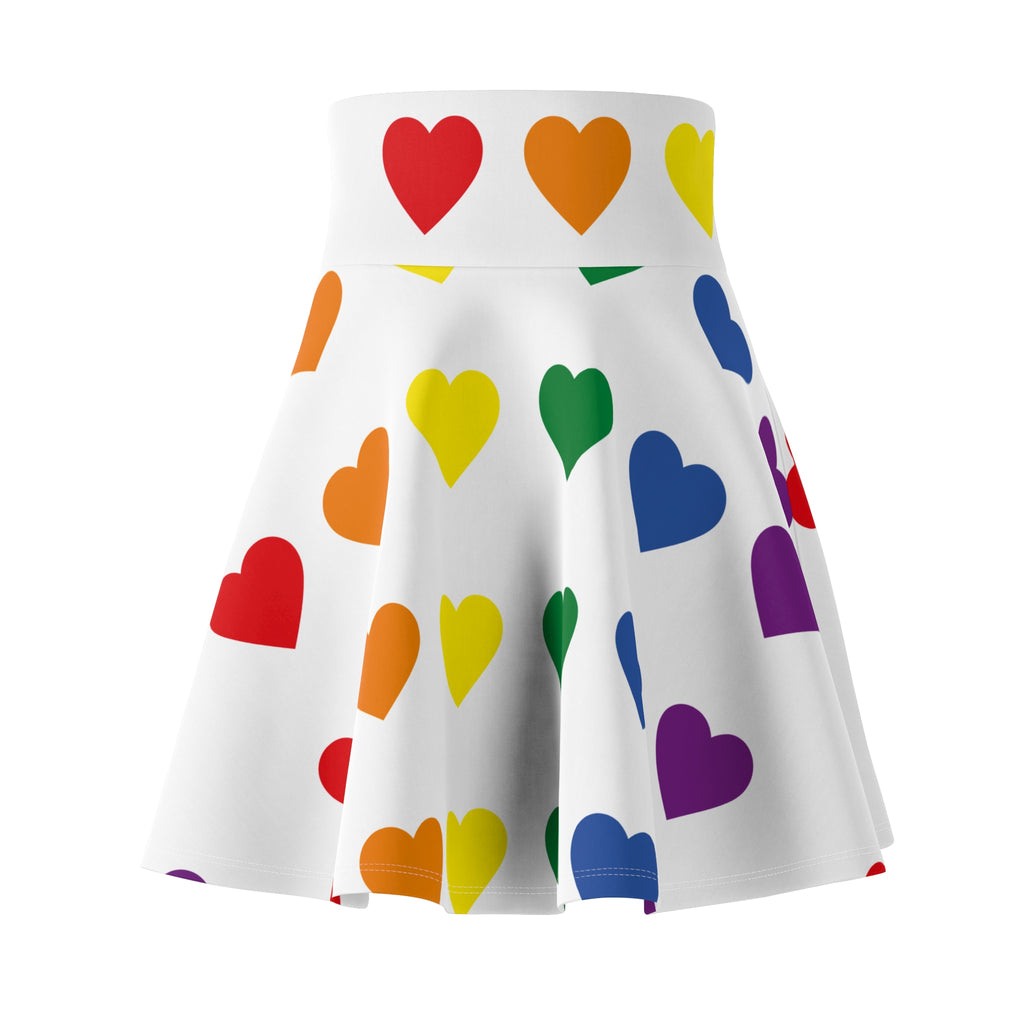 Rainbow Heart Skater Skirt
