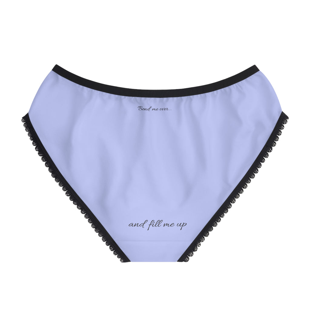 Lavender Heart Panties - Bend me over and fill me up