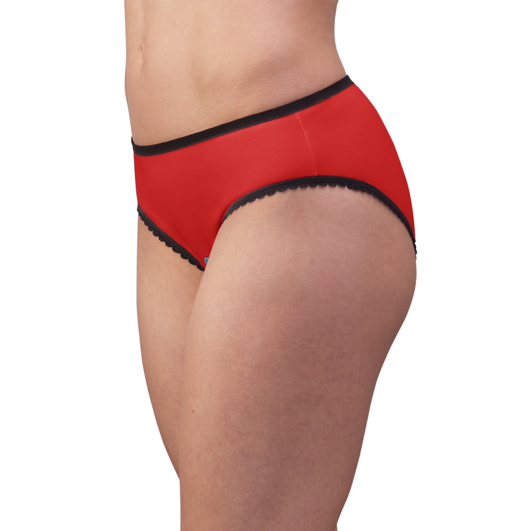Cute Bloody Shark Red Lace-Trim Underwear
