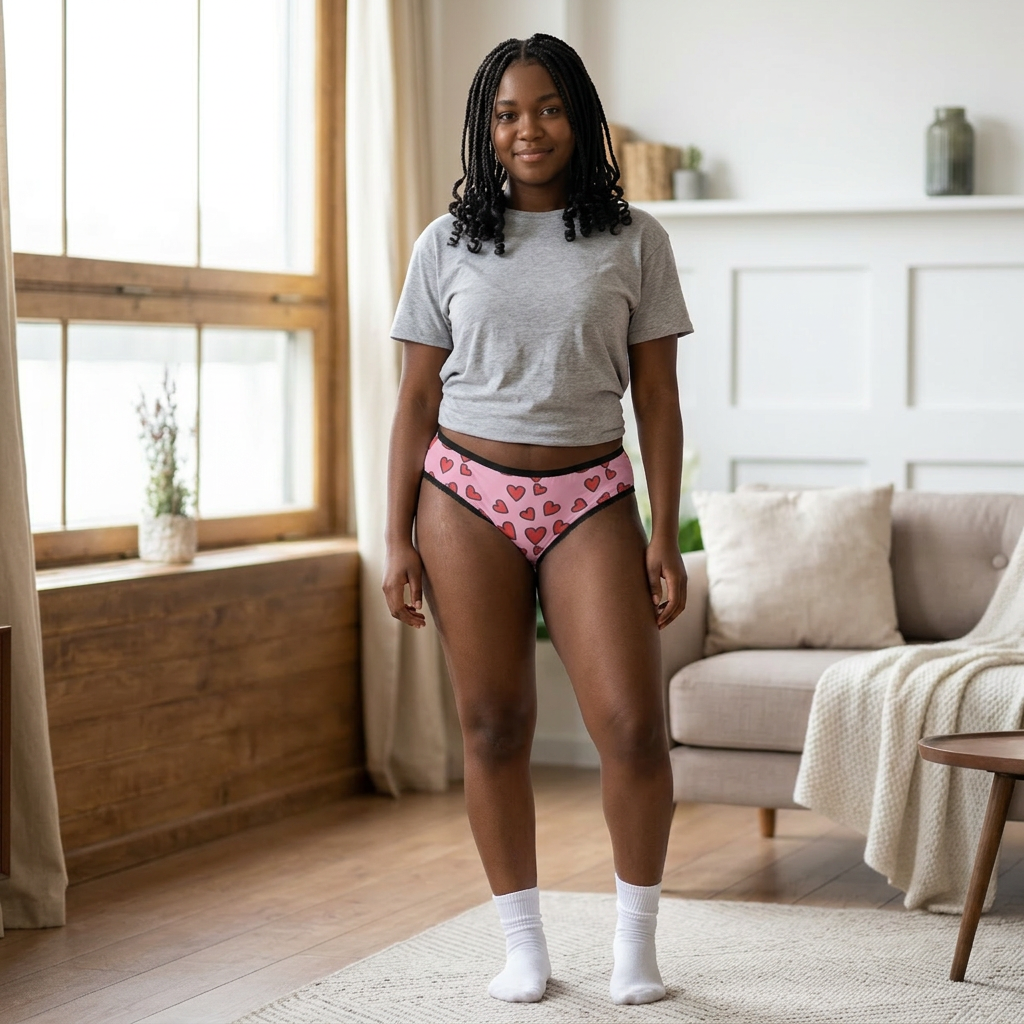 Heart Pattern Panties