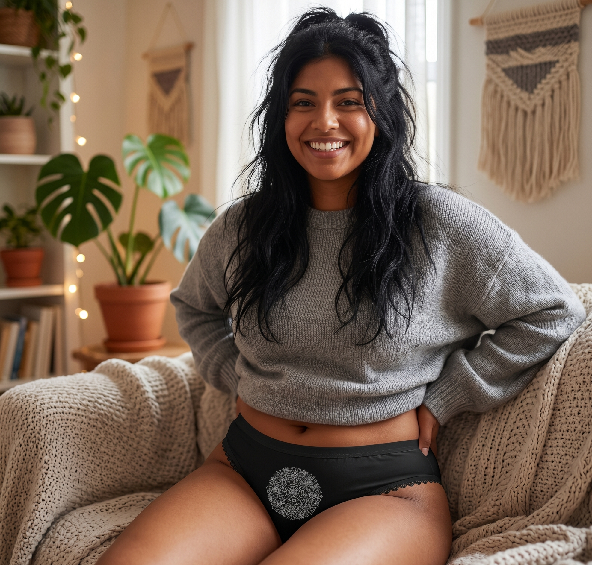 Spider Web Mandala Design Panties