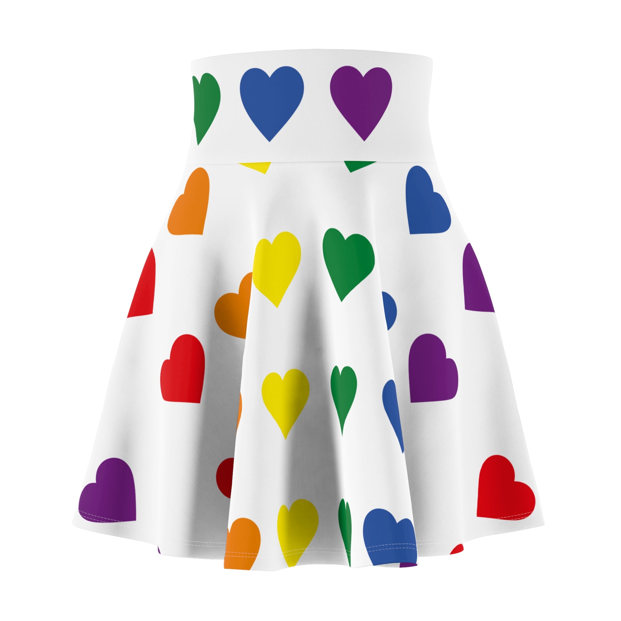 Rainbow Heart Skater Skirt