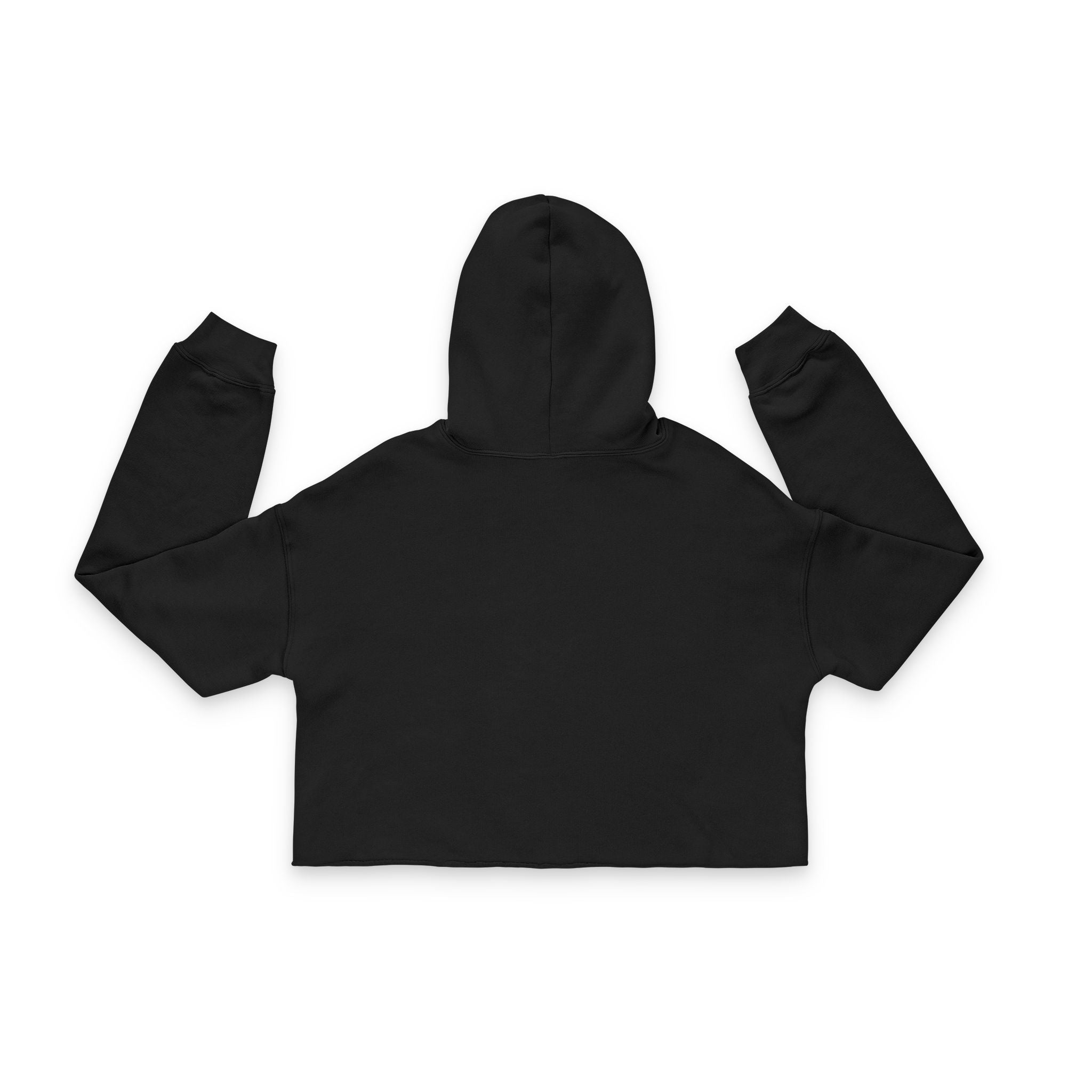 Red Rose Heart Cropped Hoodie