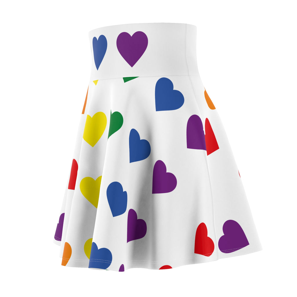 Rainbow Heart Skater Skirt