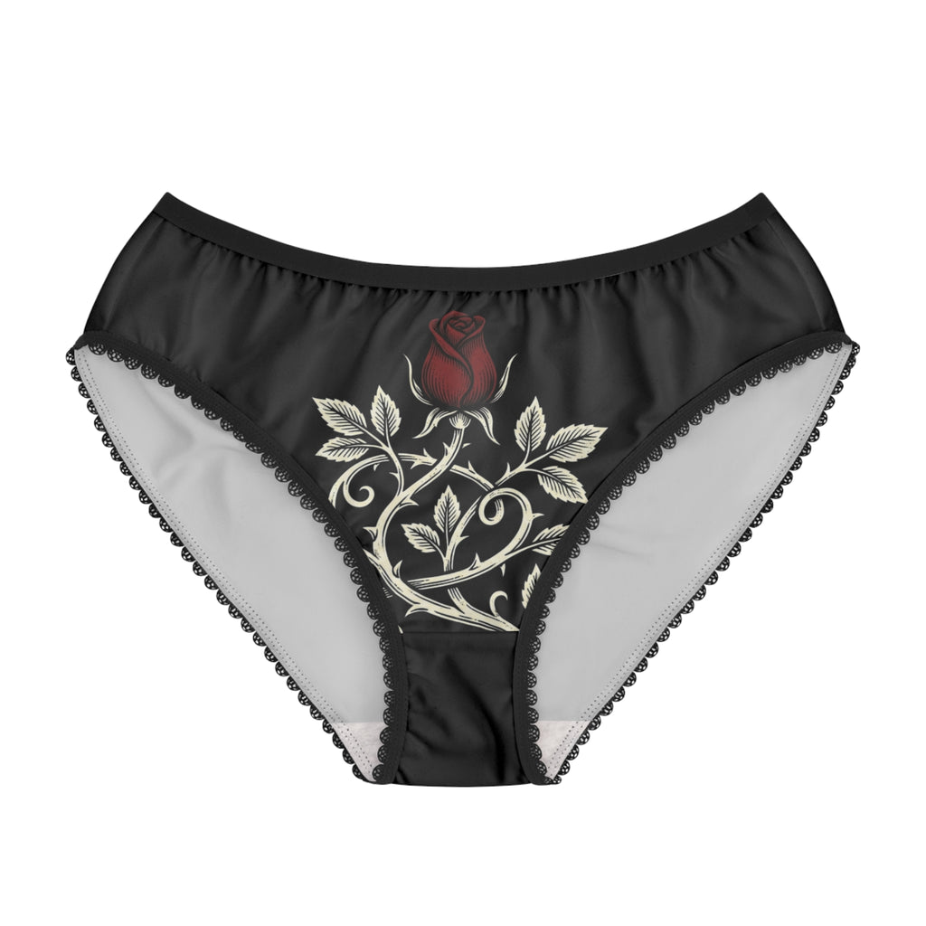 Noir Rose Filigree Print Panties